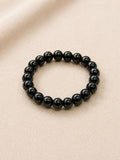 Men's Obsidian Bead Bracelet